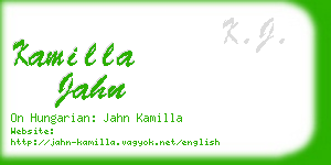 kamilla jahn business card